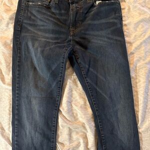 American Eagle Outfitters Blue Skinny Jeans with Faded Details